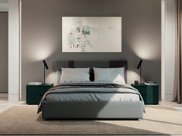 ANOUK - Upholstered fabric bed with high headboard by Febal Casa - view 2